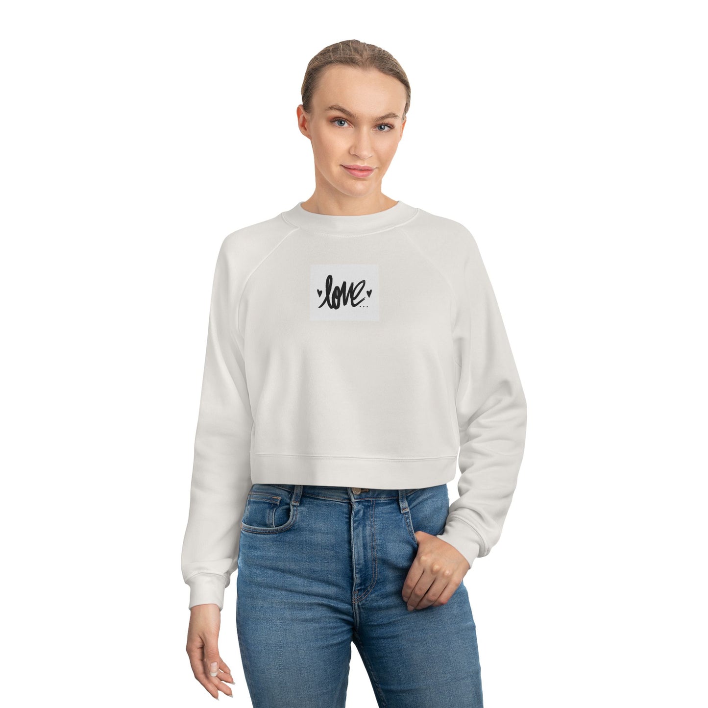 Women's LOVE Cropped Fleece Pullover