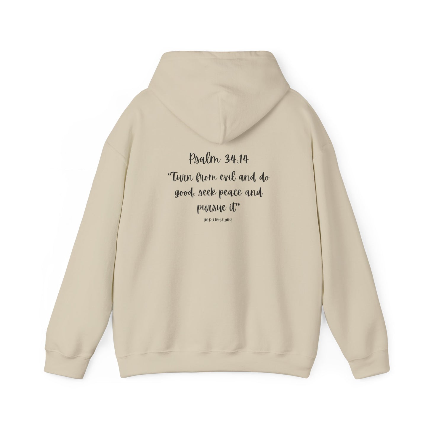 Spirit lead me Psalm 34:14 Unisex Heavy Blend™ Hooded Sweatshirt