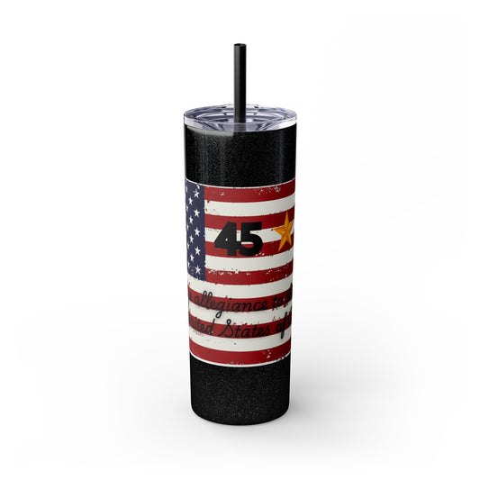 45_47 Trump Skinny Tumbler with Straw, 20oz