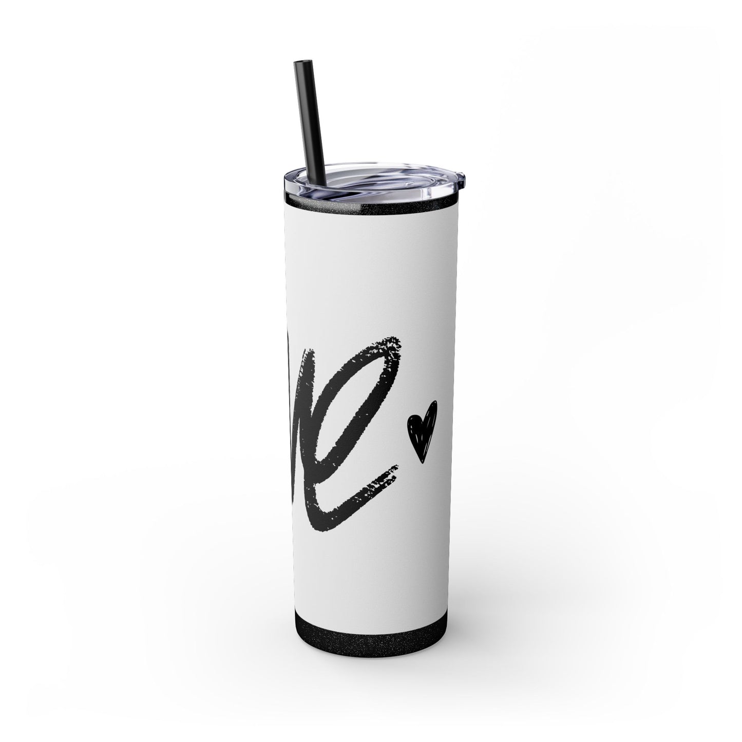 Love - Skinny Tumbler with Straw, 20oz