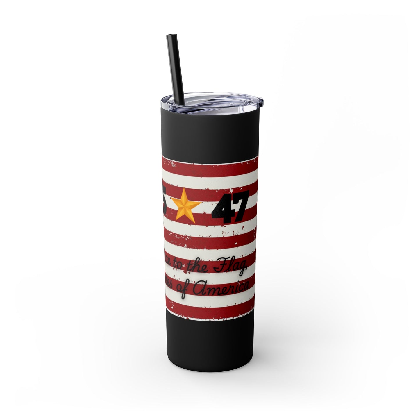 45_47 Trump Skinny Tumbler with Straw, 20oz