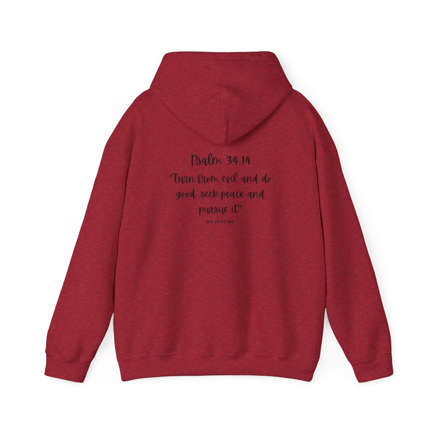 Spirit lead me Psalm 34:14 Unisex Heavy Blend™ Hooded Sweatshirt