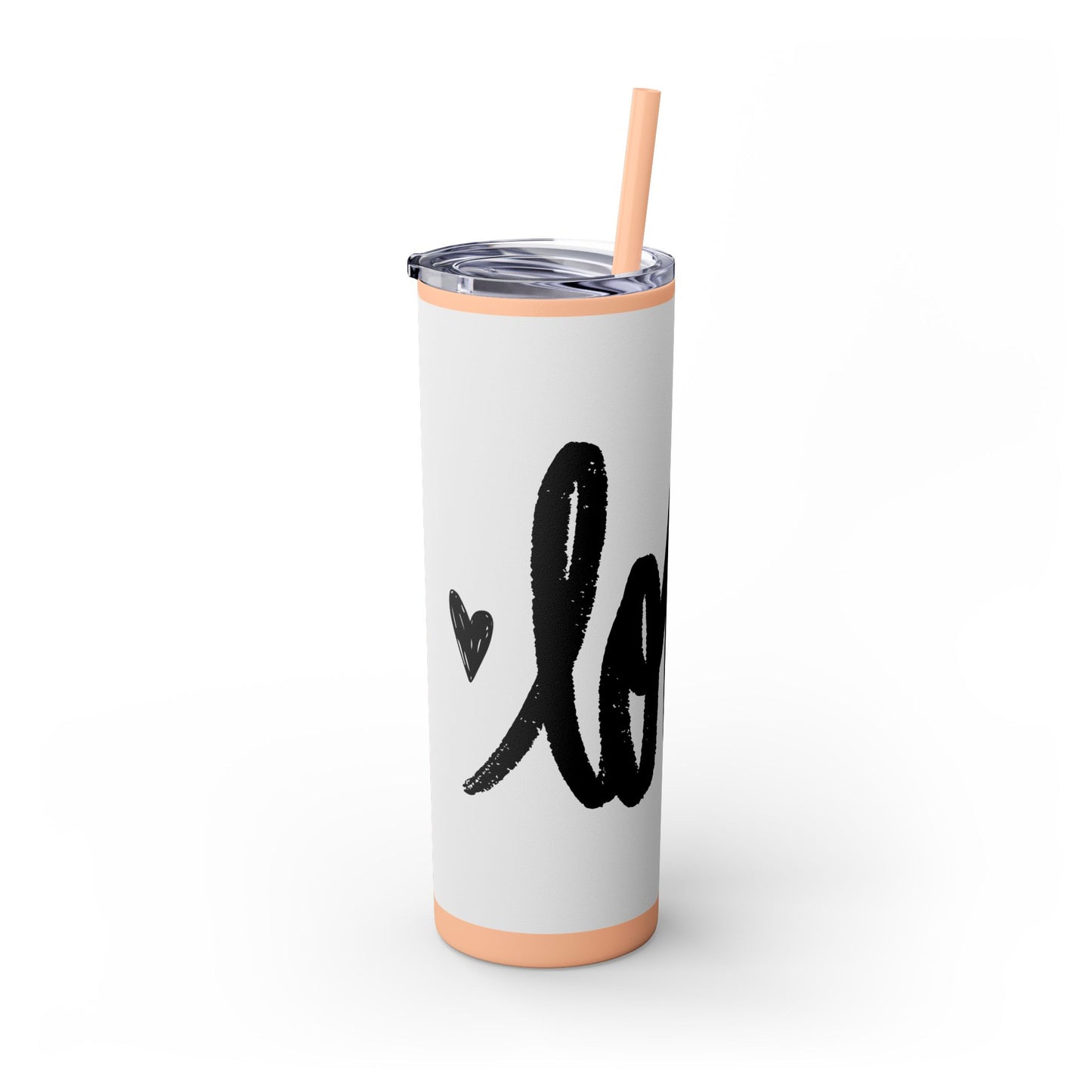 Love - Skinny Tumbler with Straw, 20oz