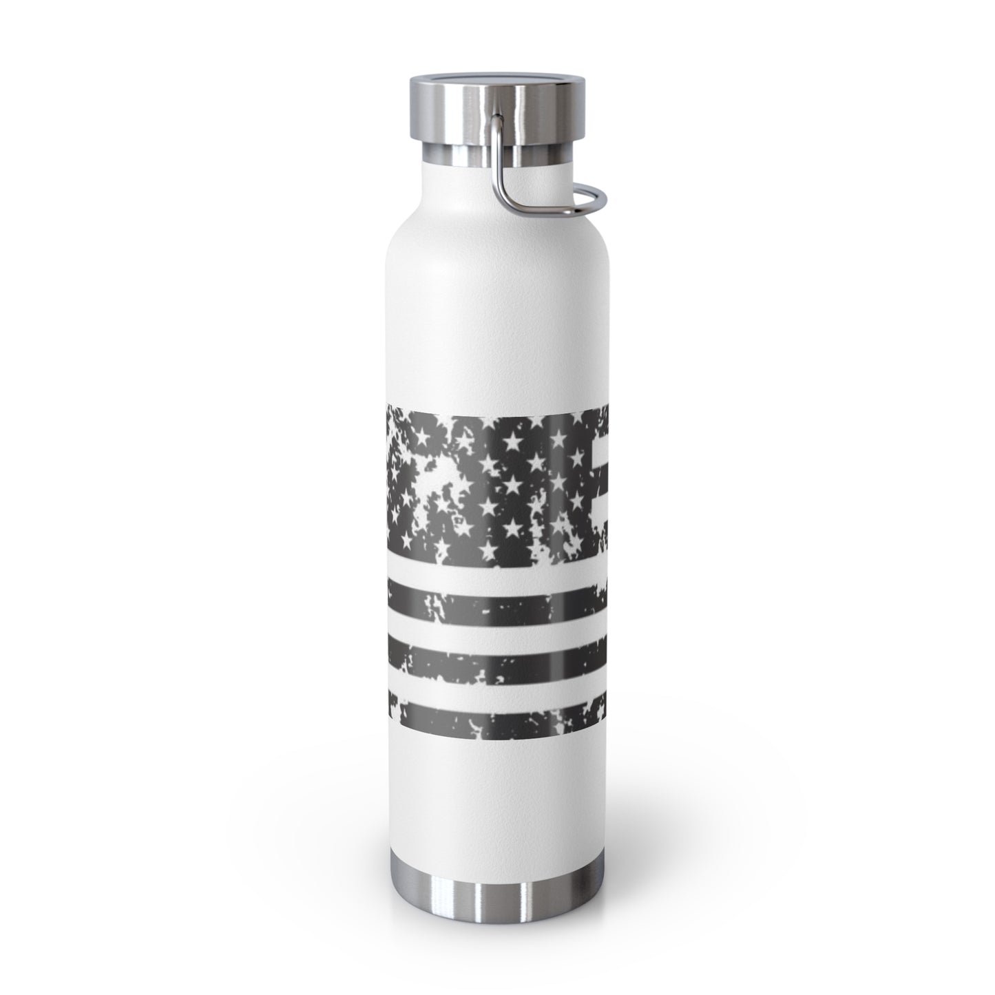 Blacked out USA Flag Copper Vacuum Insulated Bottle, 22oz