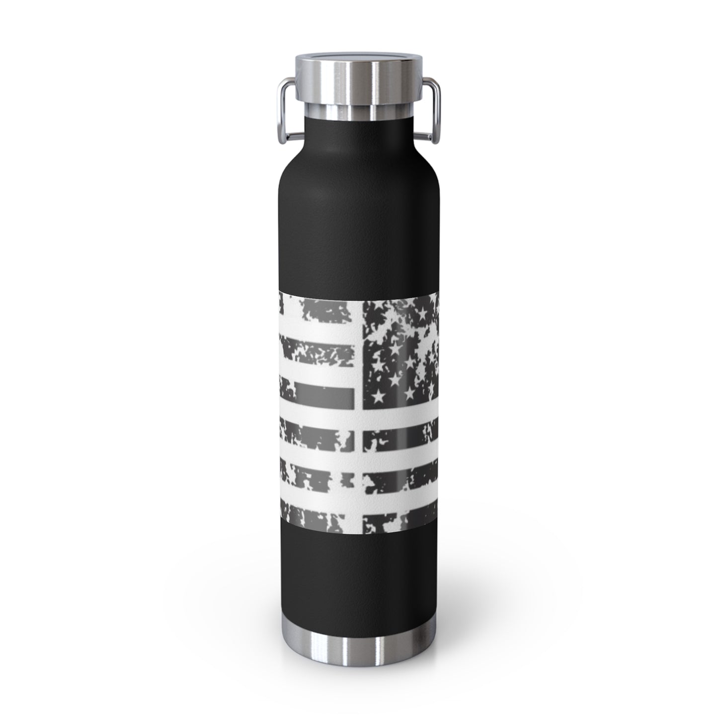 Blacked out USA Flag Copper Vacuum Insulated Bottle, 22oz