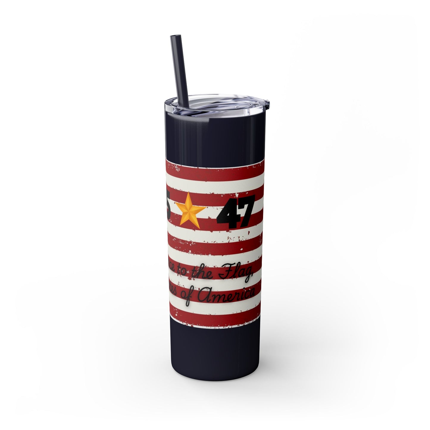 45_47 Trump Skinny Tumbler with Straw, 20oz