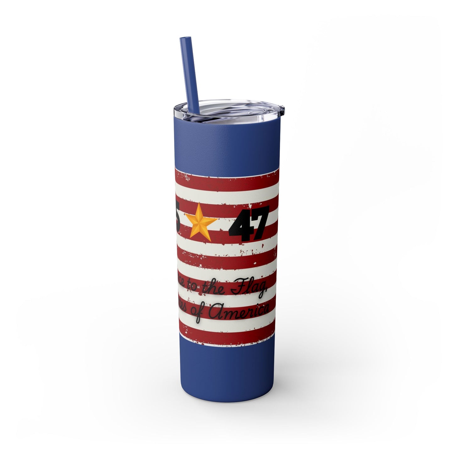 45_47 Trump Skinny Tumbler with Straw, 20oz