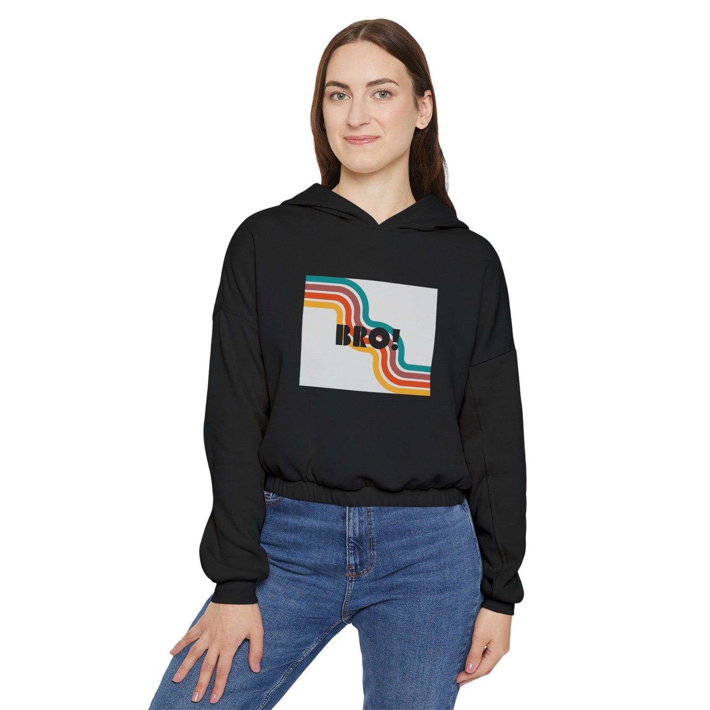 BRO! Women's Cinched Bottom Hoodie