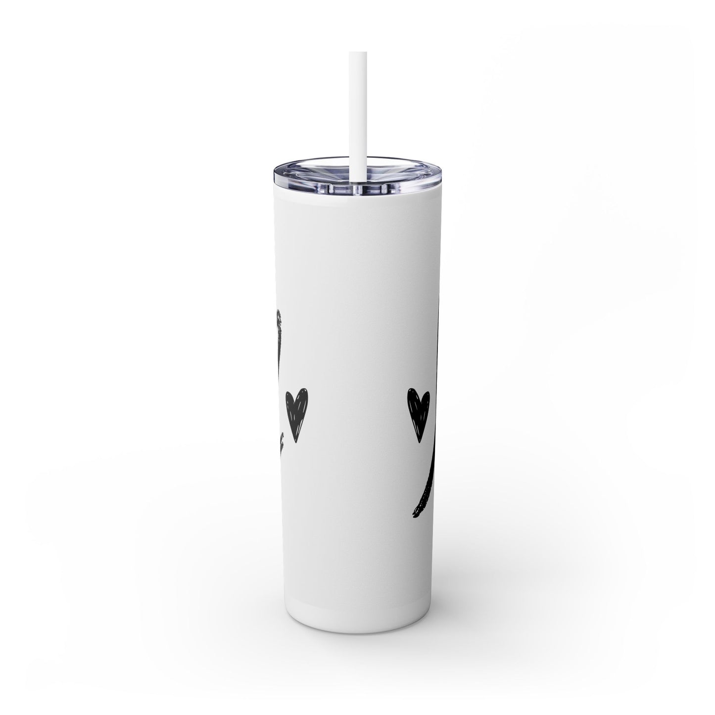 Love - Skinny Tumbler with Straw, 20oz