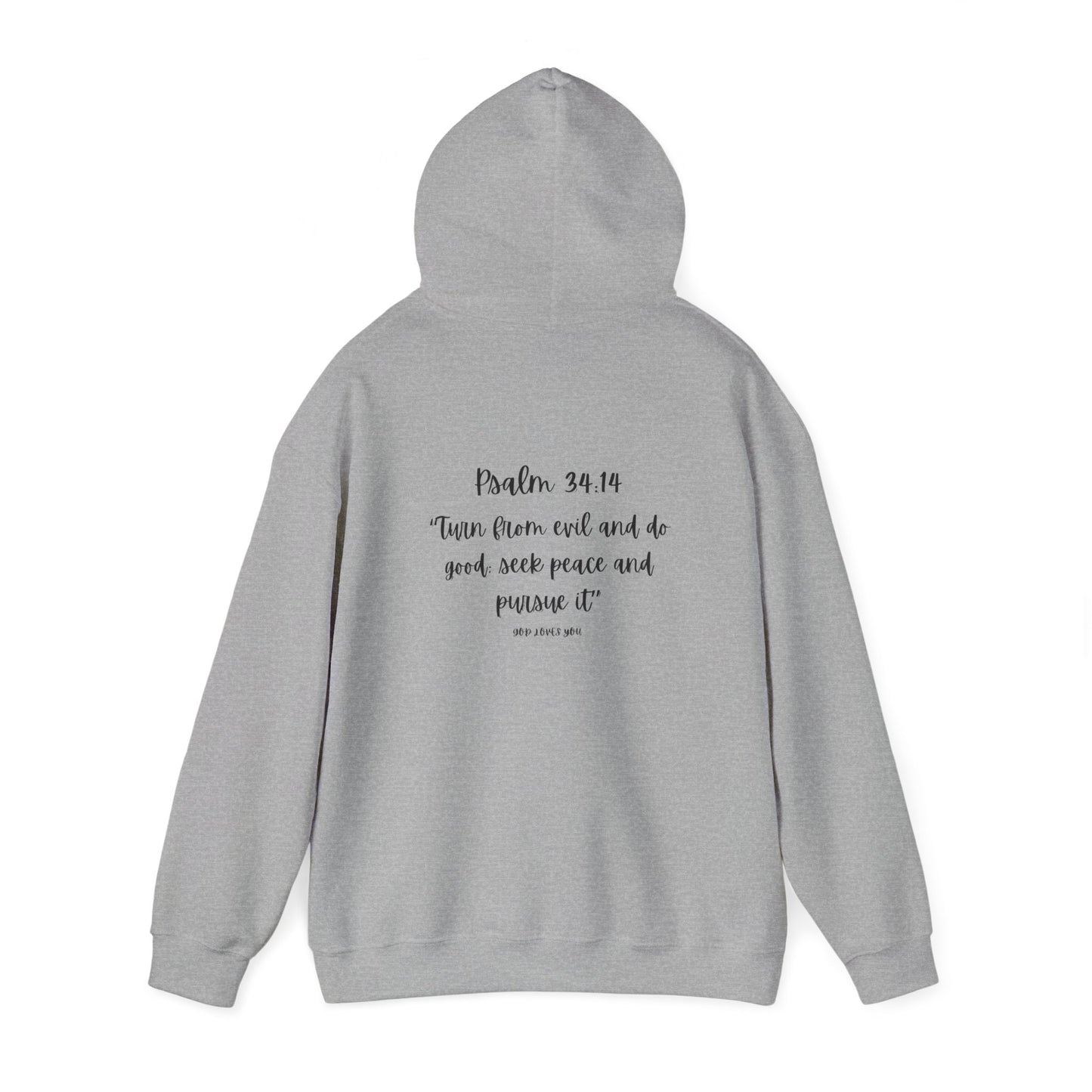 Spirit lead me Psalm 34:14 Unisex Heavy Blend™ Hooded Sweatshirt