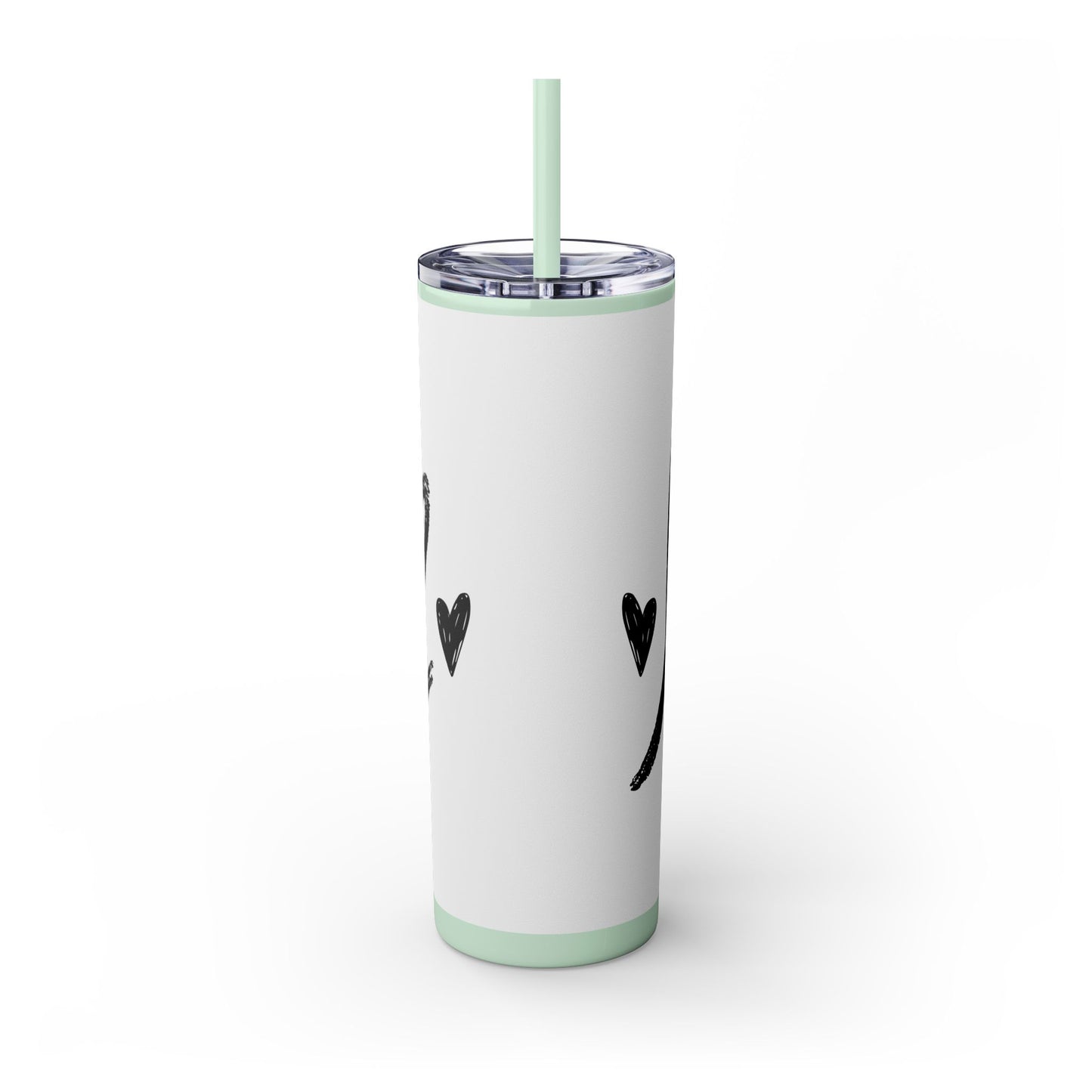 Love - Skinny Tumbler with Straw, 20oz