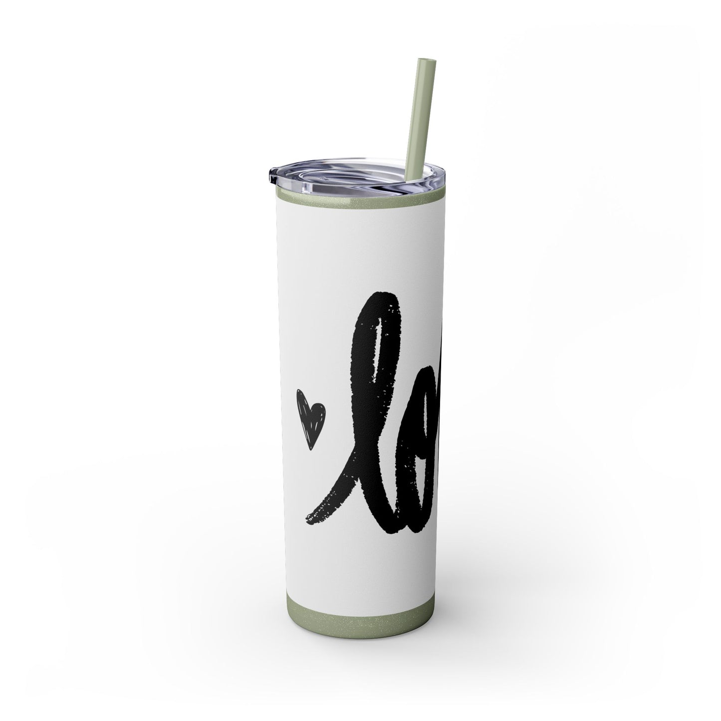 Love - Skinny Tumbler with Straw, 20oz