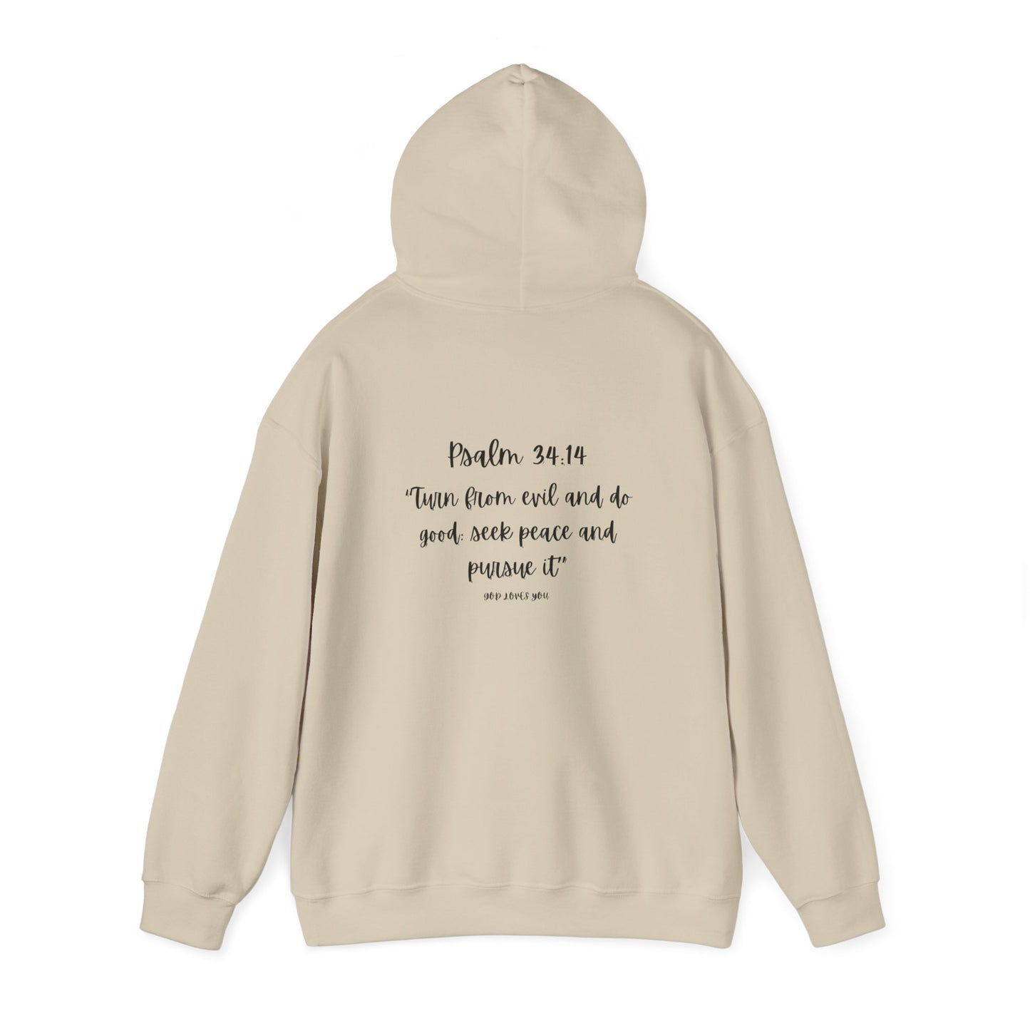 Spirit lead me Psalm 34:14 Unisex Heavy Blend™ Hooded Sweatshirt